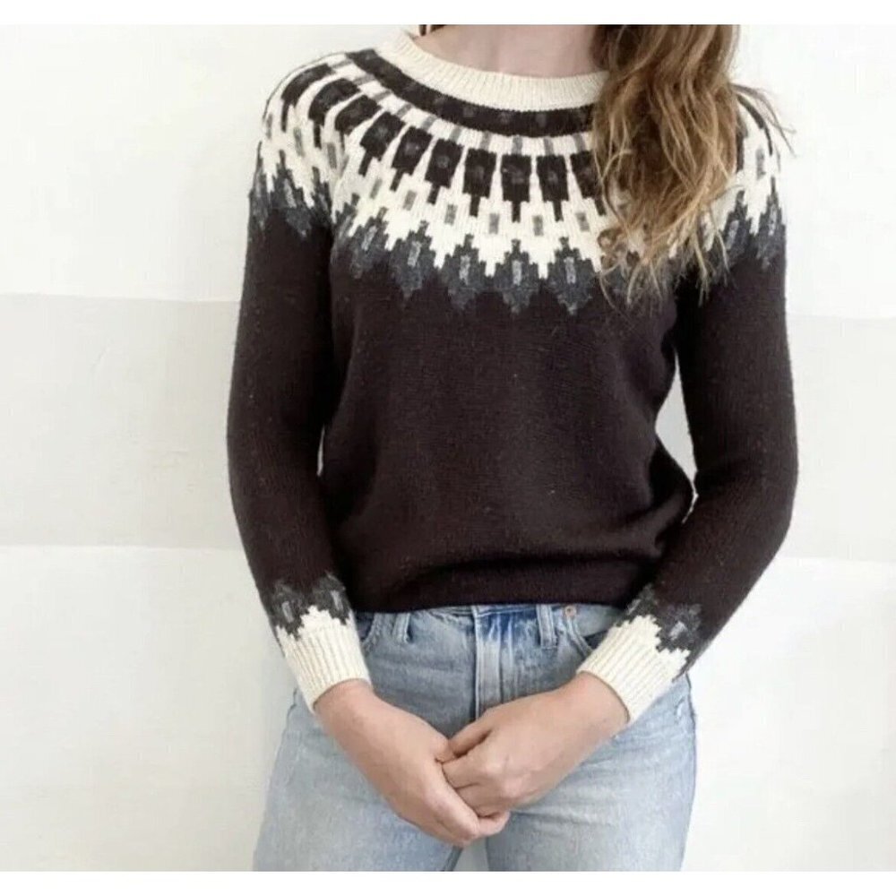 BDG Urban Outfitters Fair Isle Sweater Women XS Wool Blend